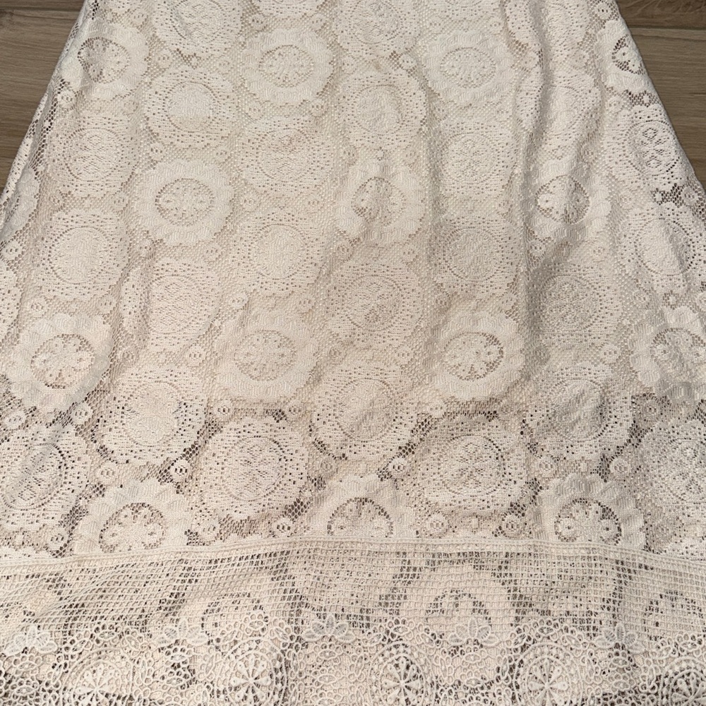 Mason & Belle crocheted style  Elegant Cream Lace Dress size xsmall boho - Picture 3 of 7